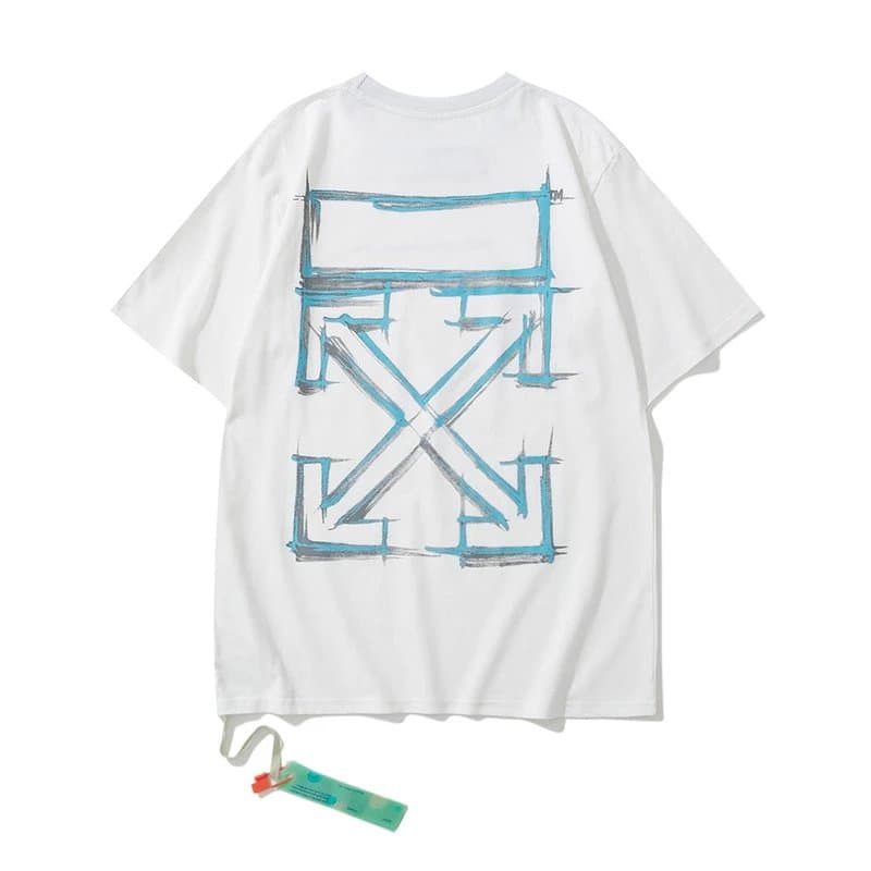 Off-White T-Shirt Diagonal Lines — 40
