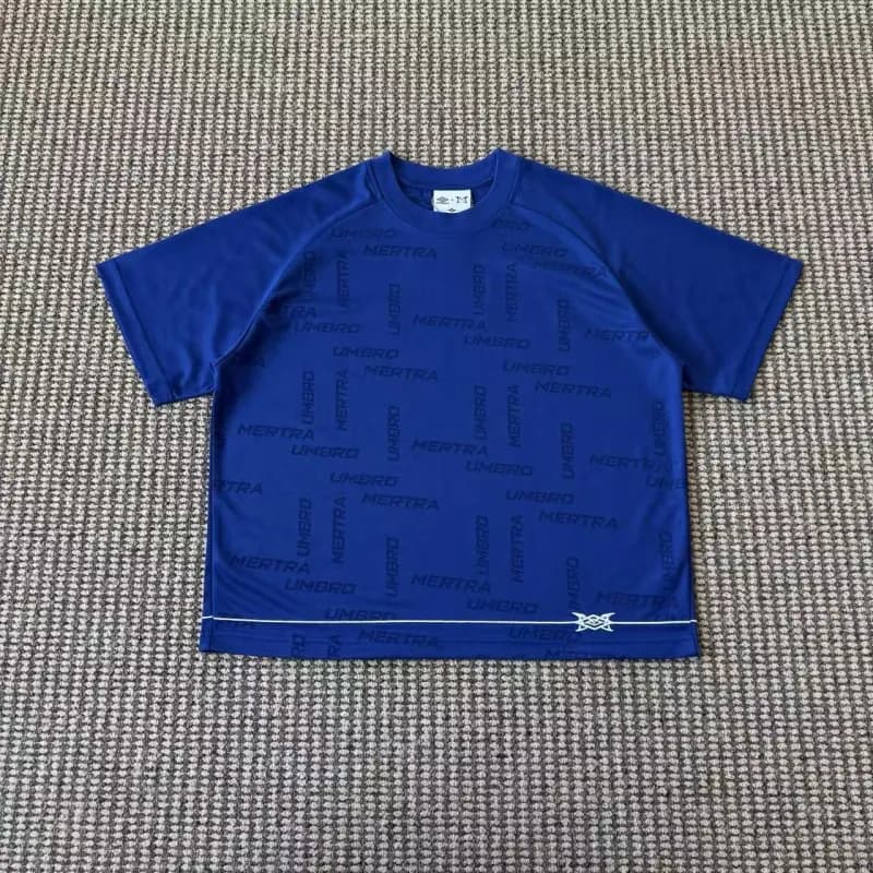 Windbreaker Jacket Logo Tape — 蓝/联名短袖