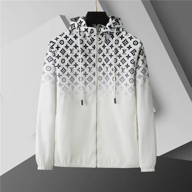 Louis Vuitton Monogram Hooded Jacket Brown Monogram — 66105 white