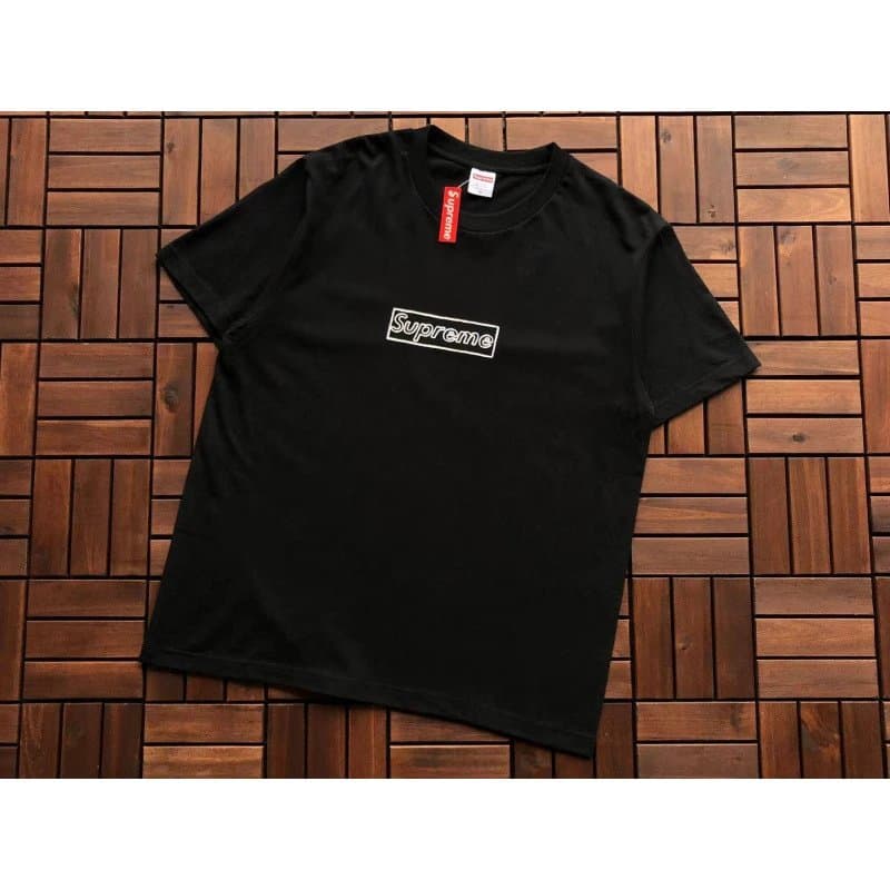 Supreme Box Logo Tee Paisley Box Logo — B292粉笔镂空logo黑色
