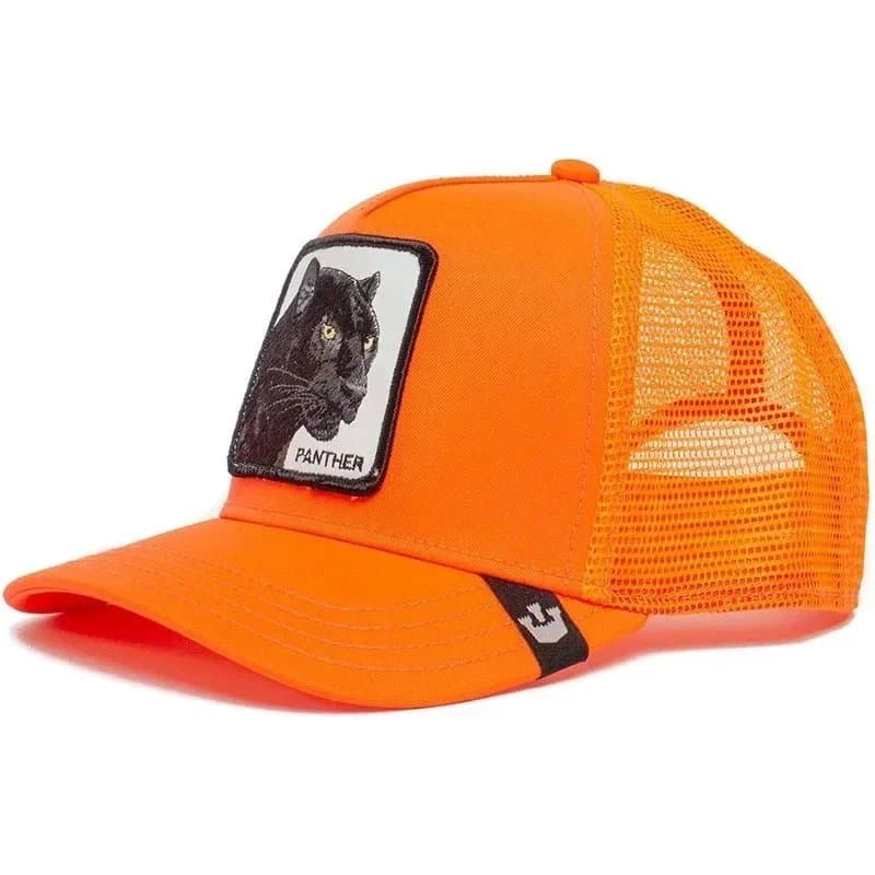 BAPE Trucker Cap Lone Wolf Patch — 可调节 · 橙豹