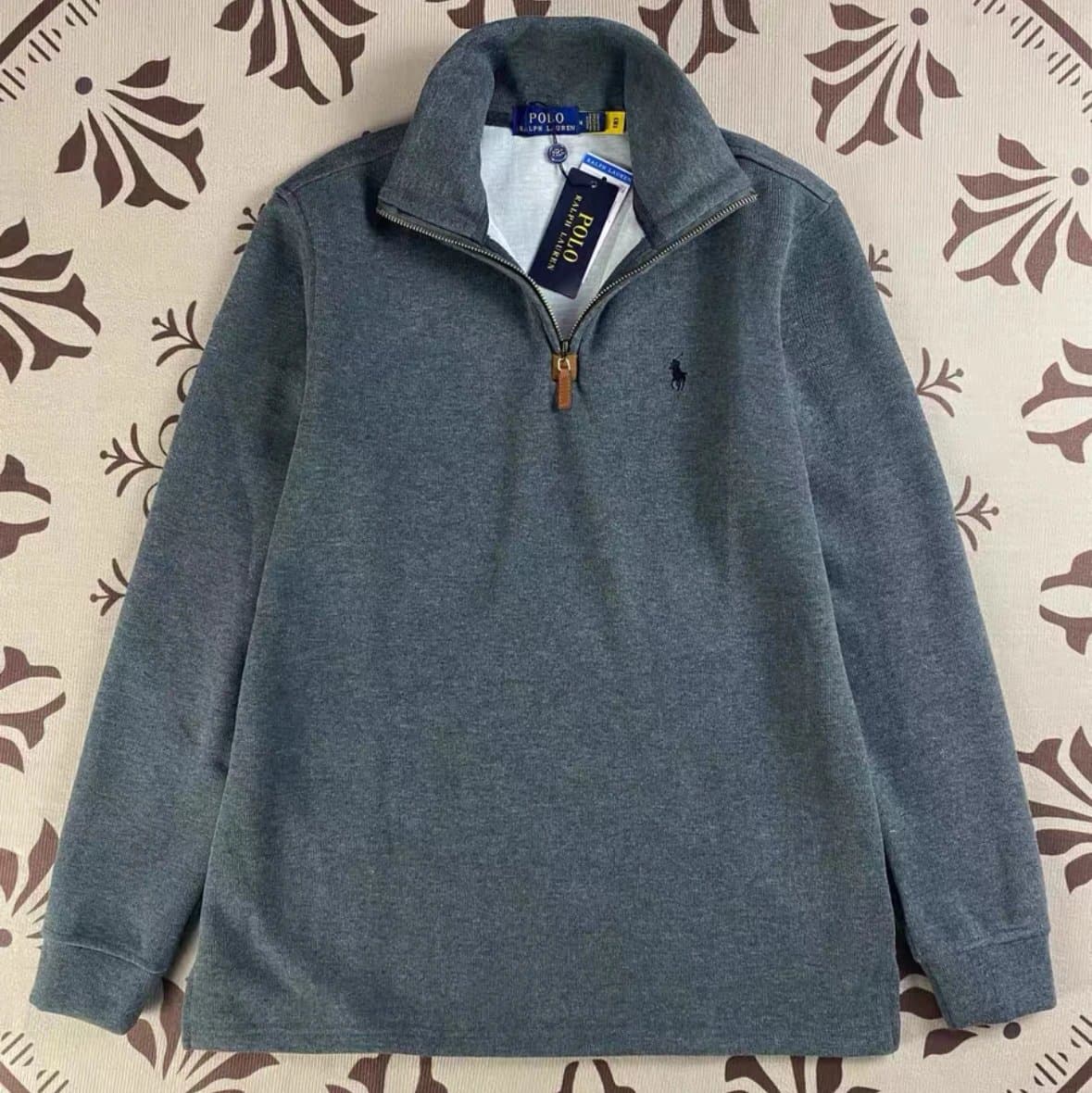 Polo Ralph Lauren Quarter-Zip Pullover Heather Grey