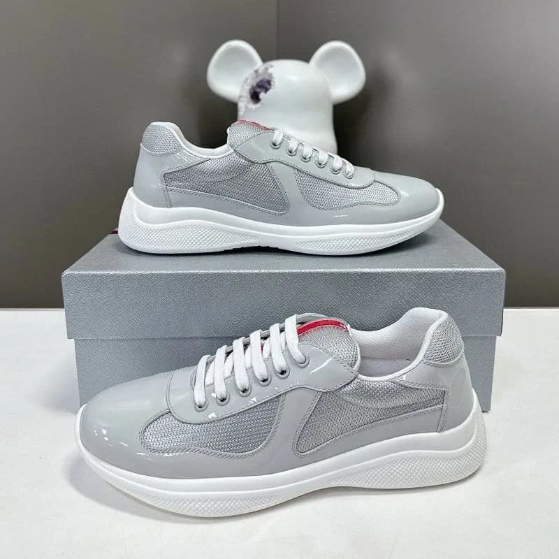Prada Linea Rossa Sneaker Grey Patent Mesh