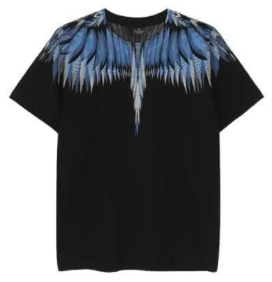Versace Wings T-Shirt Blue Feather Wings