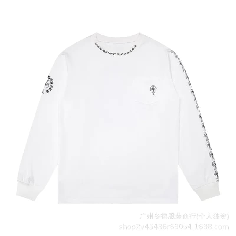 Chrome Hearts Long Sleeve Tee Build Graphic — 9010白色