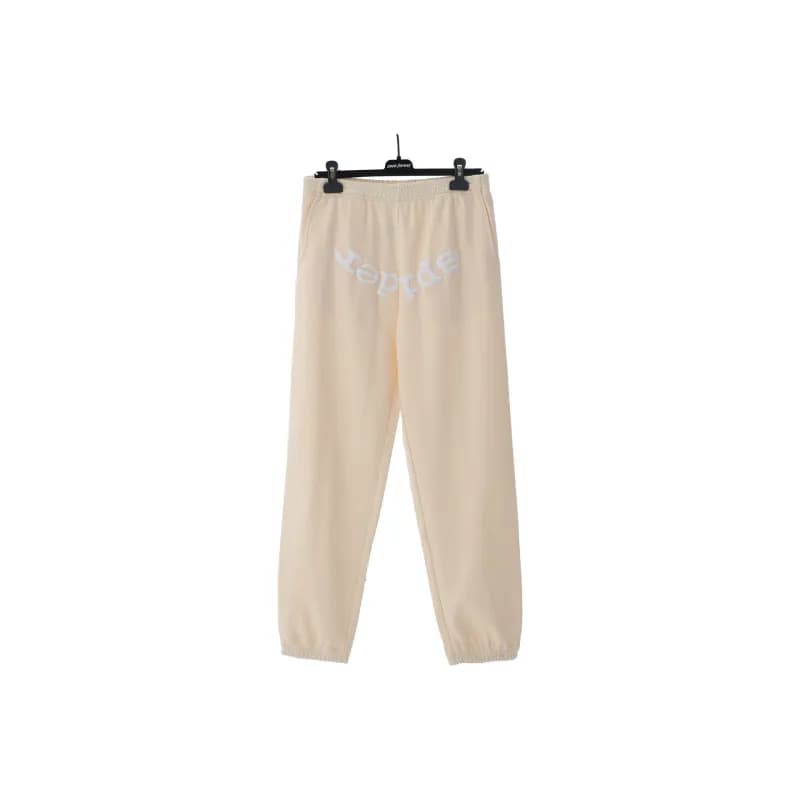 Sp5der Hooded Sweatshirt Star Print Logo — 185-2杏色
