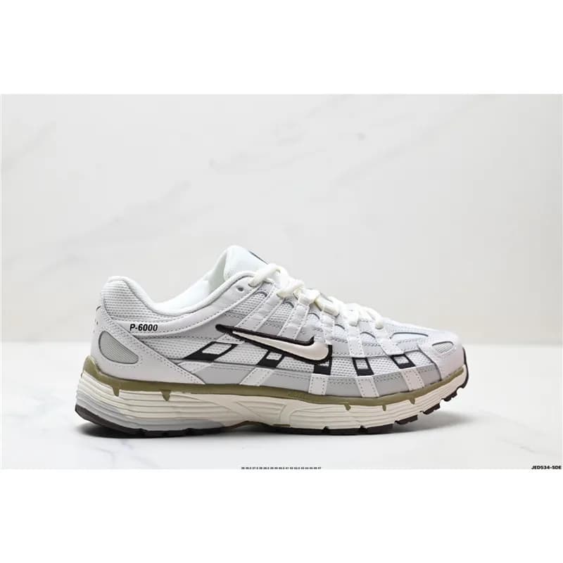 Nike P-6000 White Black Olive