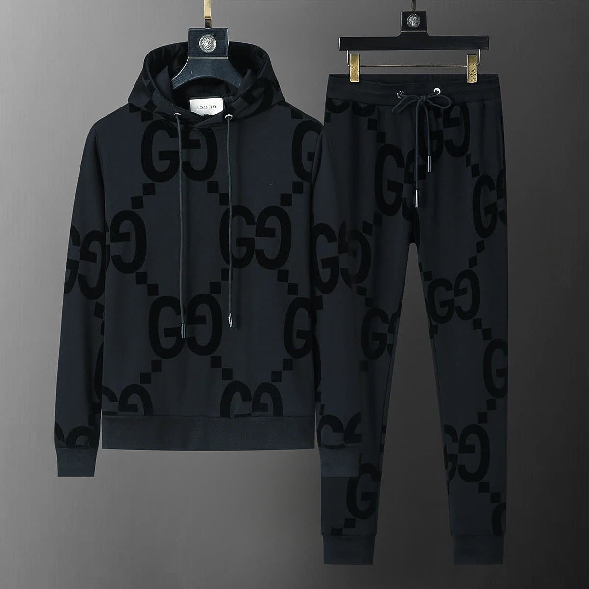 Dior Oblivion Monogram Tracksuit Embossed CD Pattern — 38063黑色套装