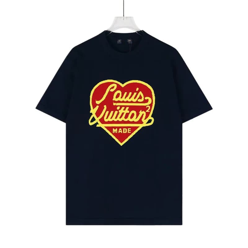 Louis Vuitton Heart Logo T-Shirt Red and Yellow Heart