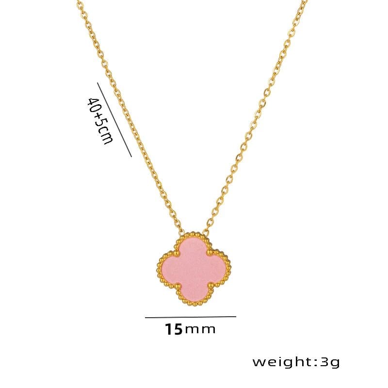 Van Cleef & Arpels Alhambra Pendant Pink Enamel