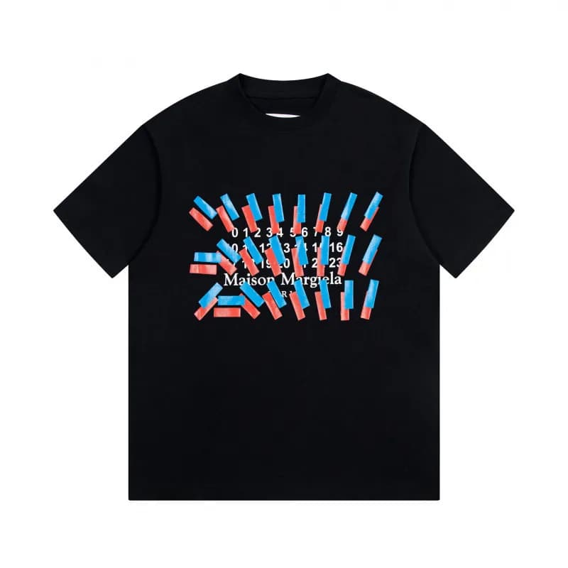 Maison Margiela T-Shirt White Stitch Logo — 807黑色