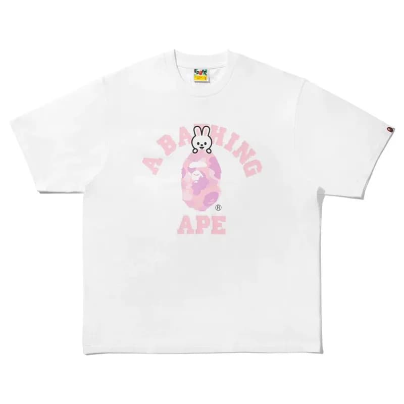 BAPE Graphic Tee Pink Camo Ape Head
