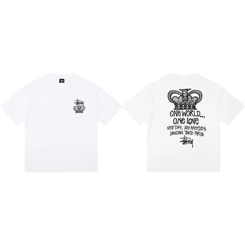 Stüssy Graphic Tee S Logo Script — White 14