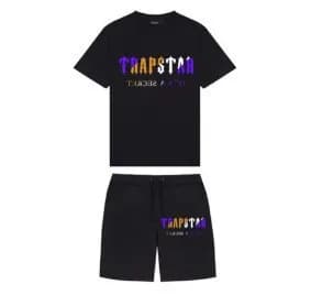 Trapstar Logo Tee & Shorts Set Orange Logo — 14