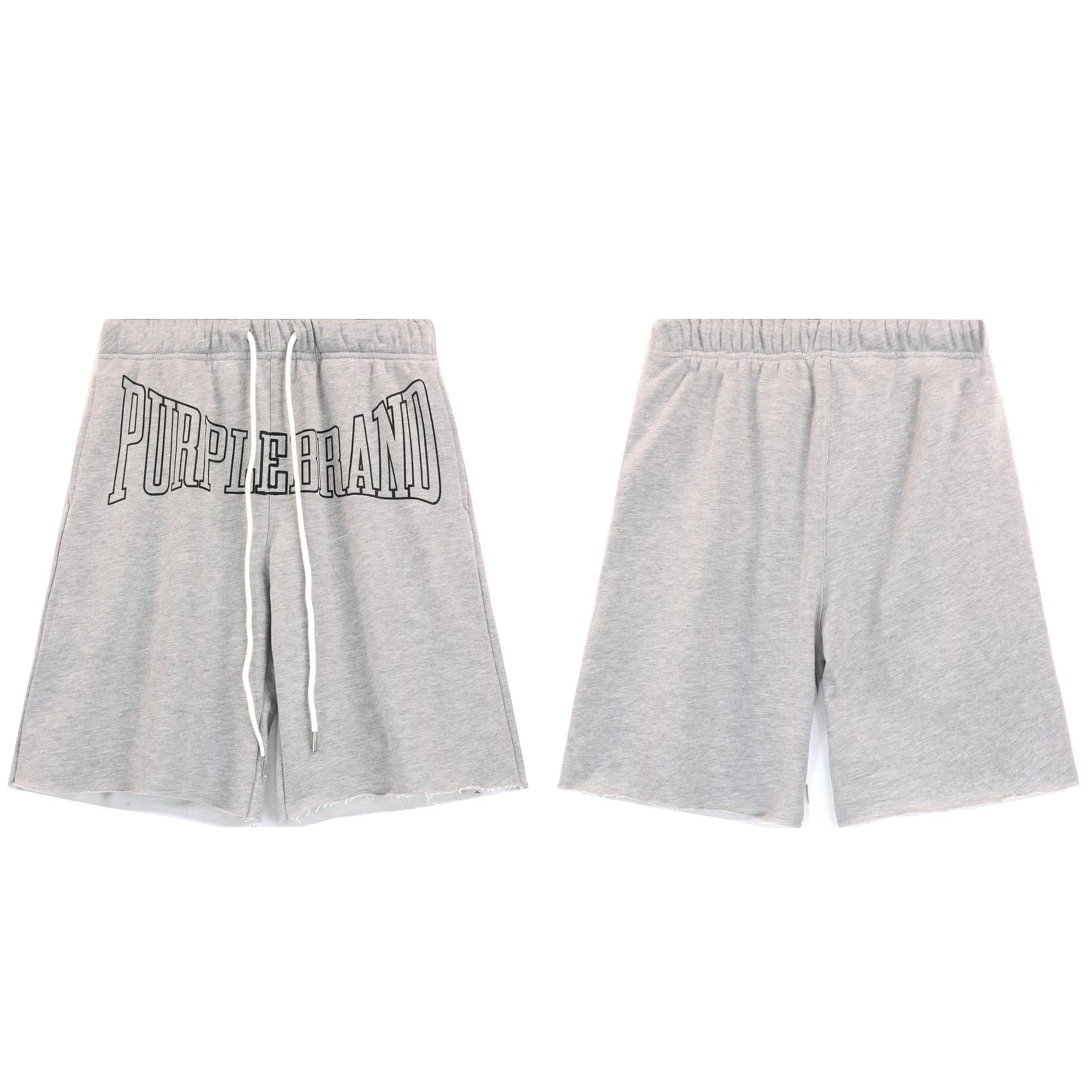 Palm Angels Logo Shorts Heather Grey