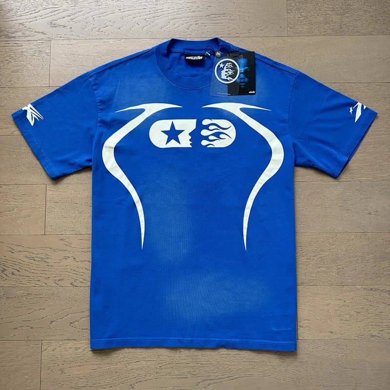 Hellstar Graphic Tee Star Logo — 671 蓝色