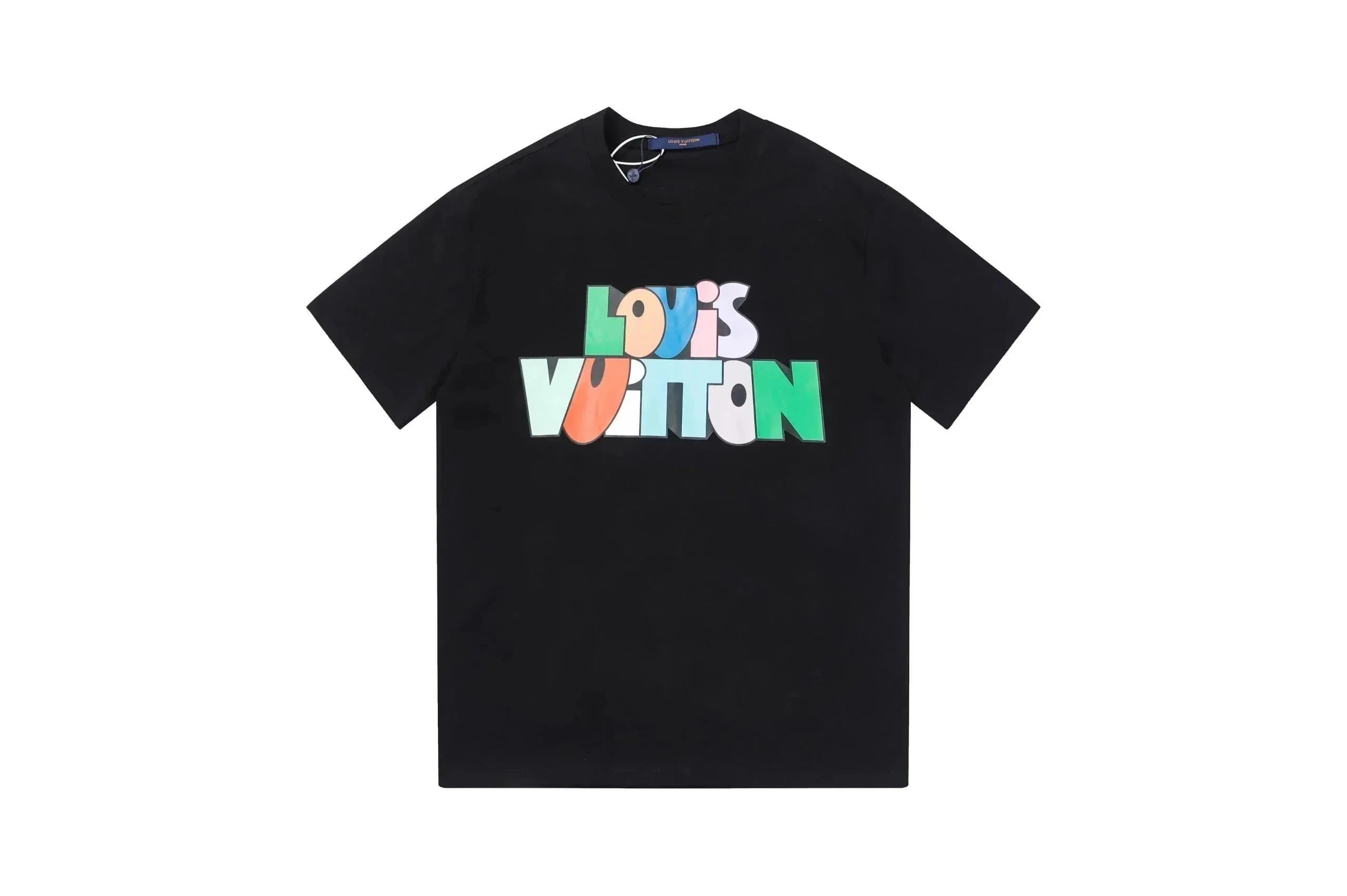 Louis Vuitton Logo T-Shirt Multicolor Block Logo — 010101005-2