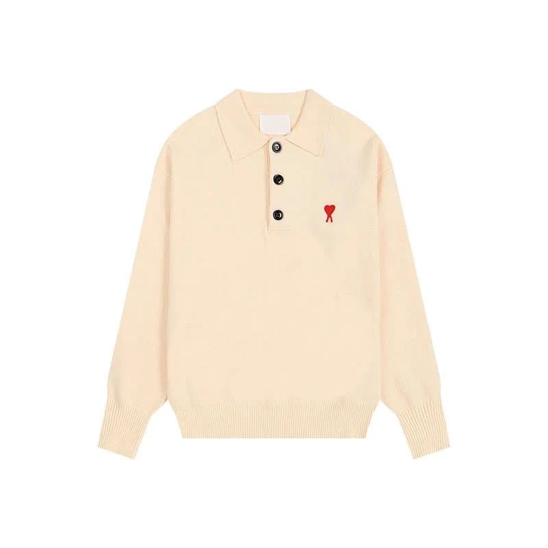 Amiri Polo Knit Heart Logo
