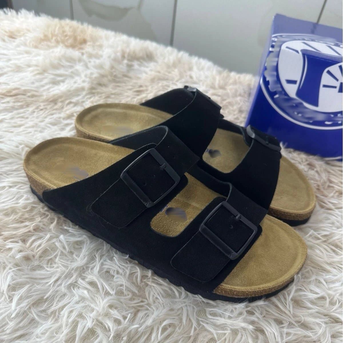 Birkenstock Arizona Suede — 黑色绒面