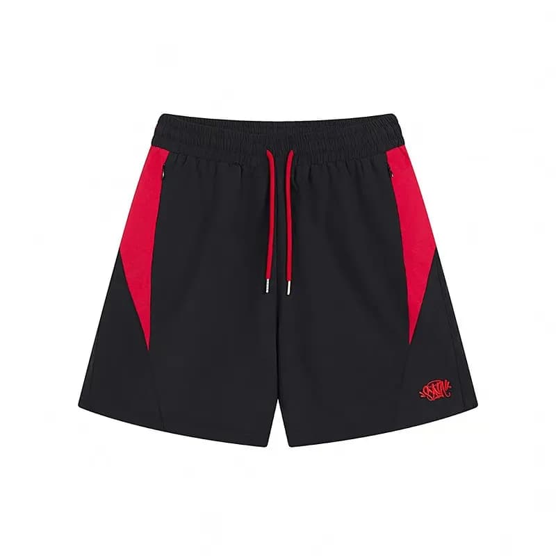 Travis Scott Joggers Graffiti Logo — 5705黑红短裤