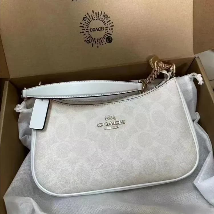 Coach Shoulder Bag Signature Canvas