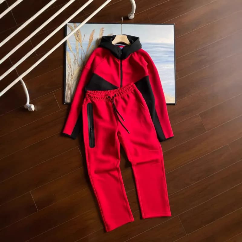 Nike Tech Fleece Hoodie and Joggers Color-Blocked