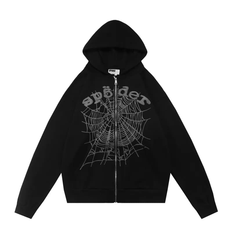 Sp5der Spider Web Hoodie Star Logo Print — bmx230