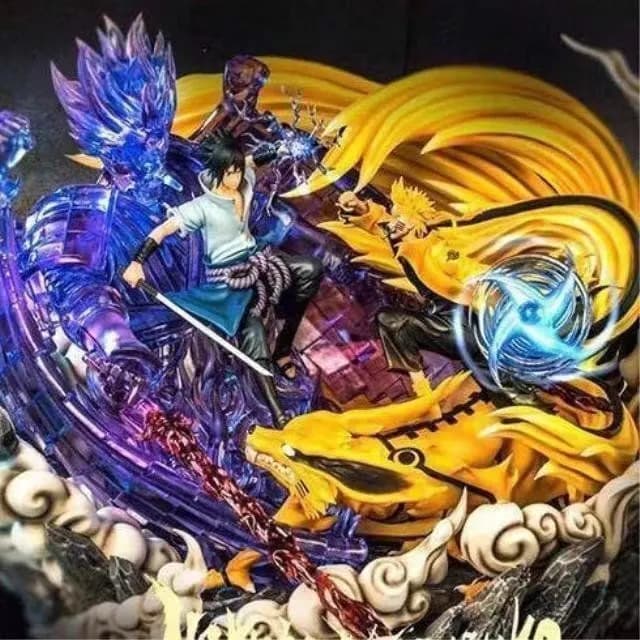 Naruto vs Sasuke Battle Statue Chakra Energy Edition