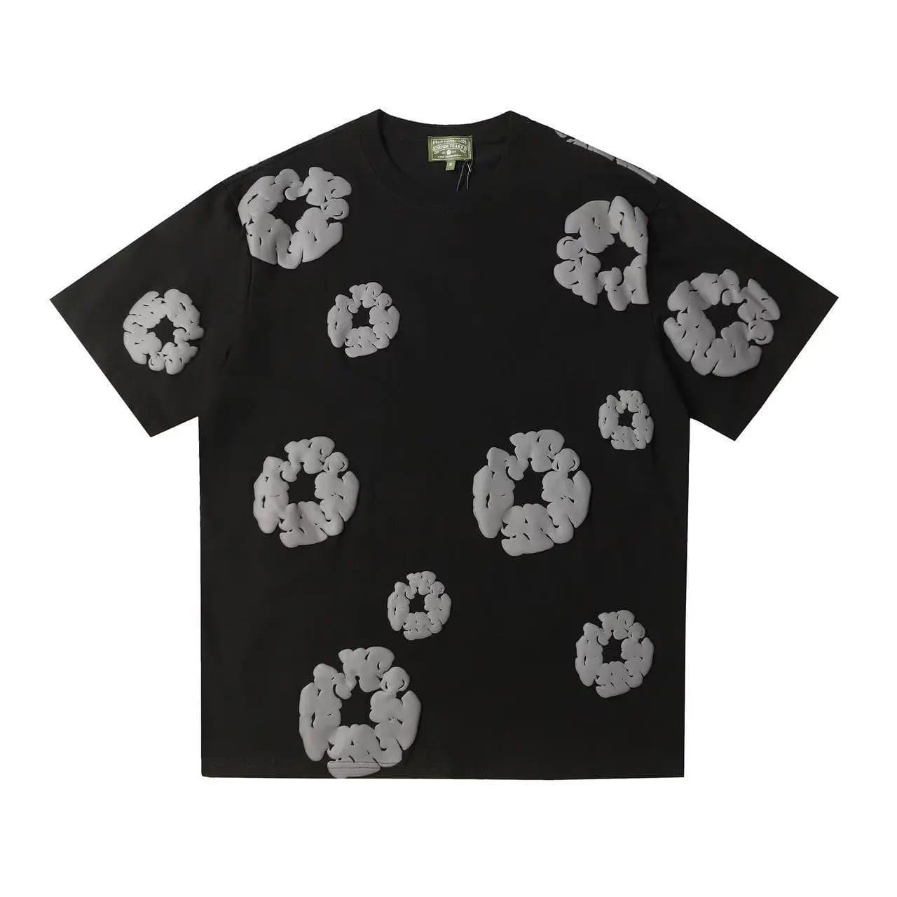 Supreme Printed Shorts Flame Logo — 短袖 黑灰