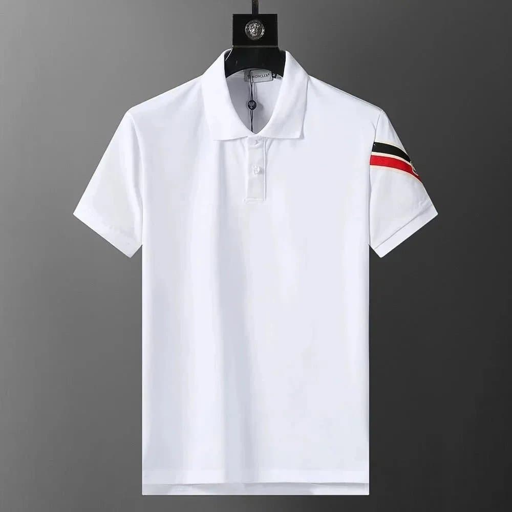 Moncler Polo Shirt Contrast Trim — 30076白色