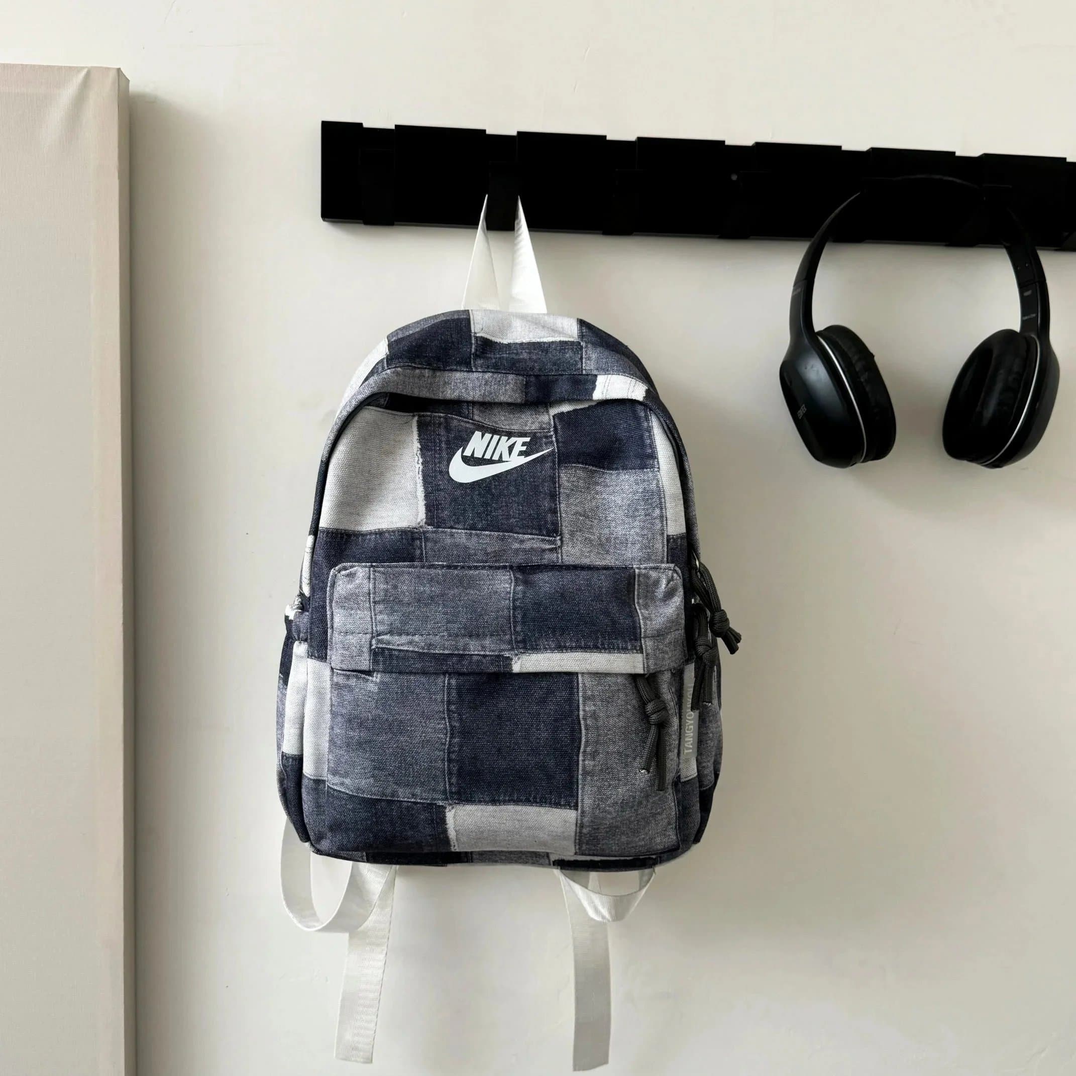 Nike Backpack Grey and Green Panel — 7