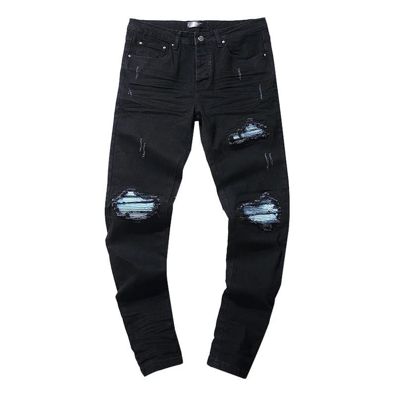 Levi's 501 Distressed Jeans Black Ripped