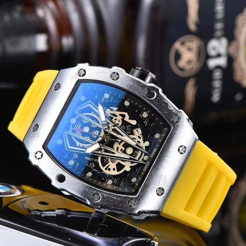 Richard Mille RM 011 Skeleton Dial with Green Rubber Strap — 8