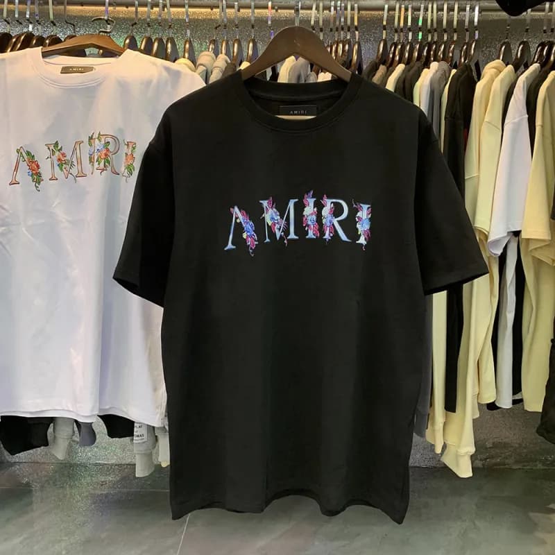 Amiri Graphic Tee Signature Script — 906 black
