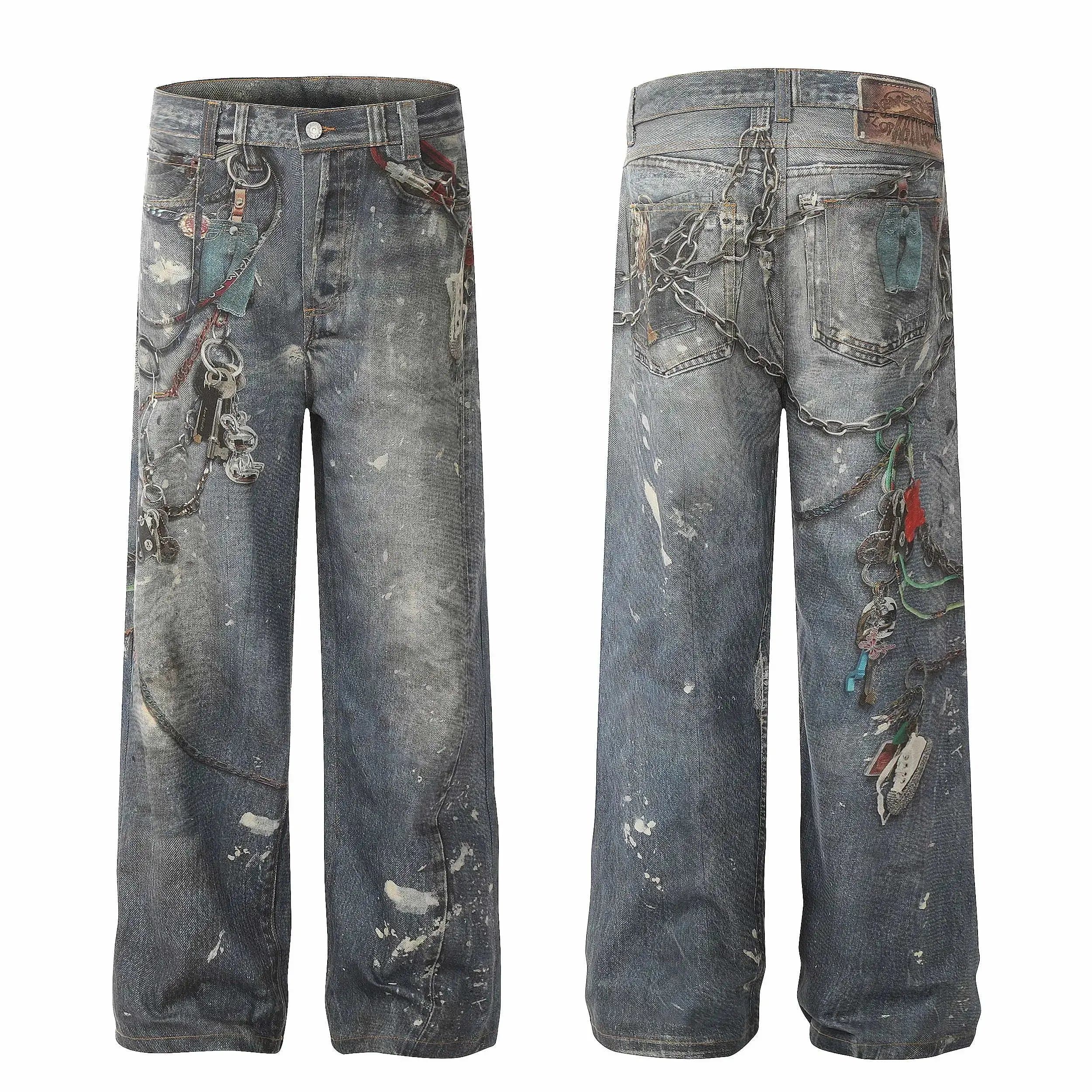 Dior B22 Jeans Leopard Lightning Patch — 024