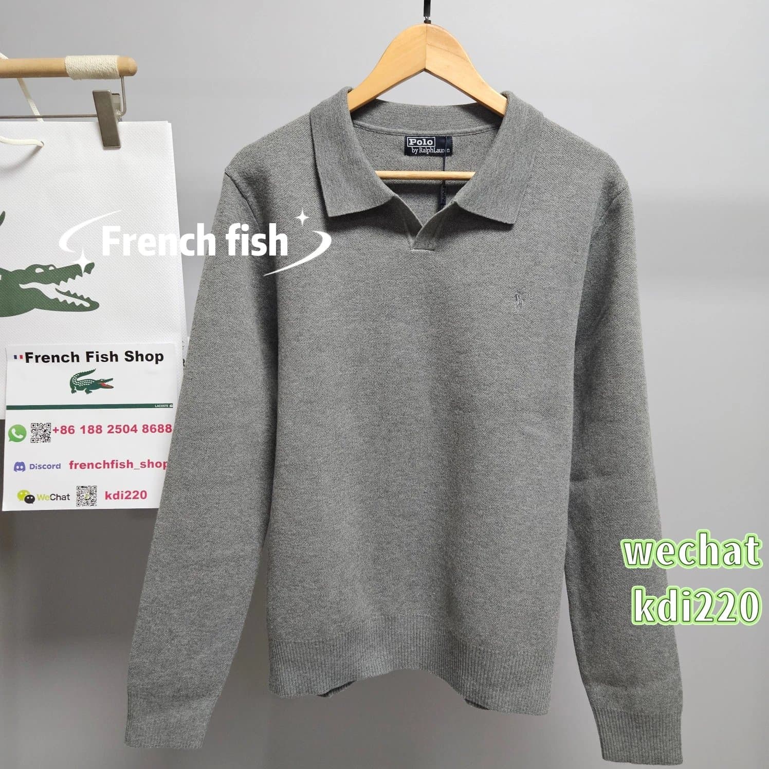 Polo Ralph Lauren Polo Knit Polo Classic Fit — 灰色