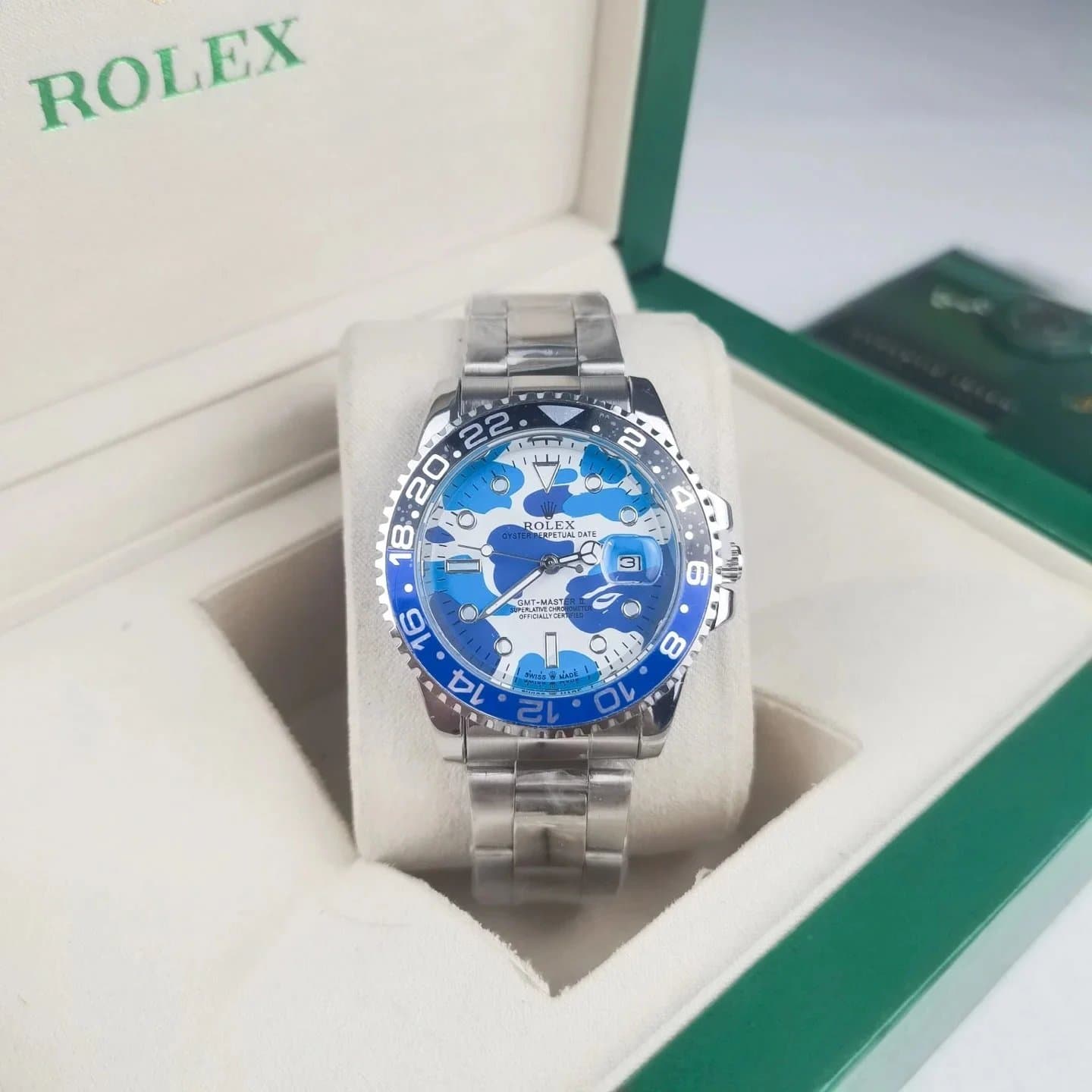 Rolex × BAPE GMT-Master II Blue Camo