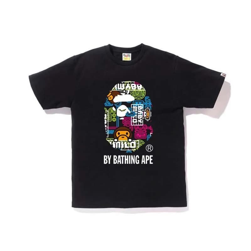 BAPE Ape Head Graphic Tee Multi-Color Ape Print