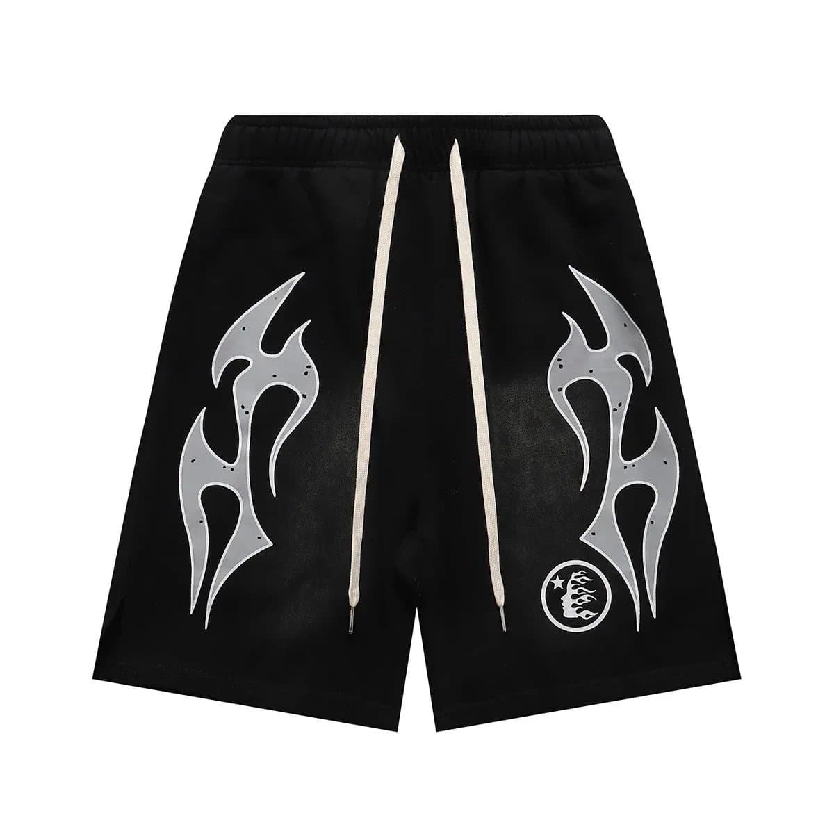Hellstar Glossy Track Shorts Star Logo — 01