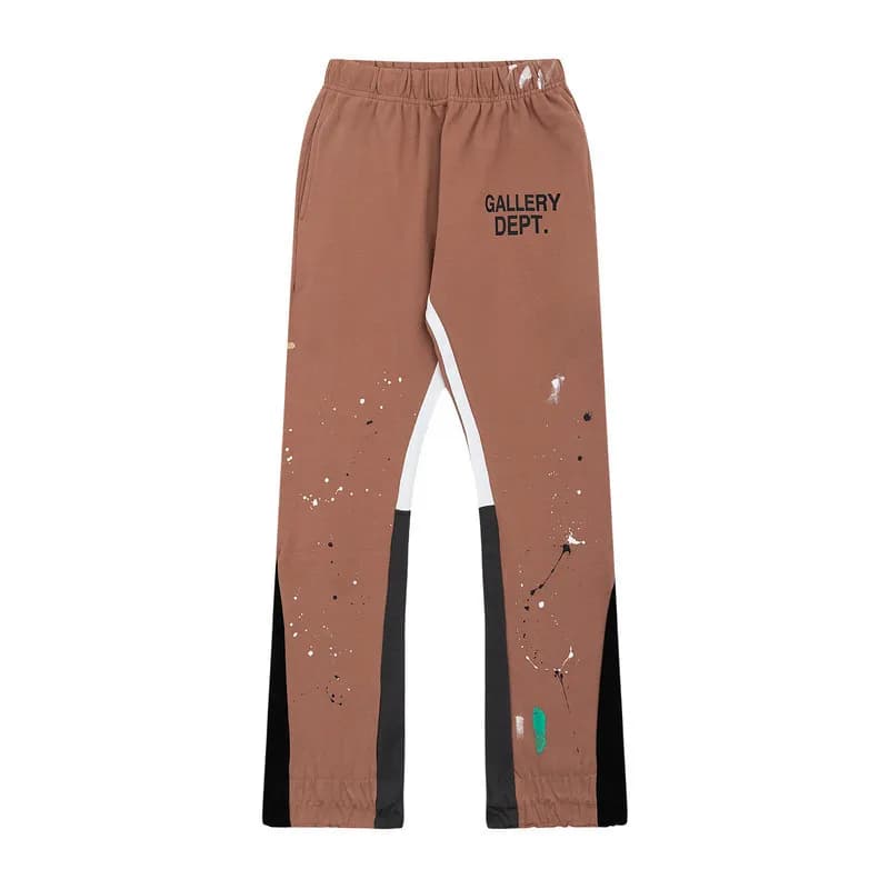 Paint Splatter Track Pants Gallery Dept. Logo Print — YCK2HY040