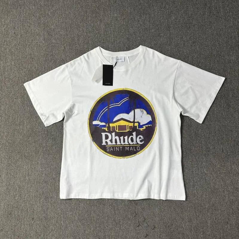 Rhude Script Logo Tee Black/White — 如图所示19 白色