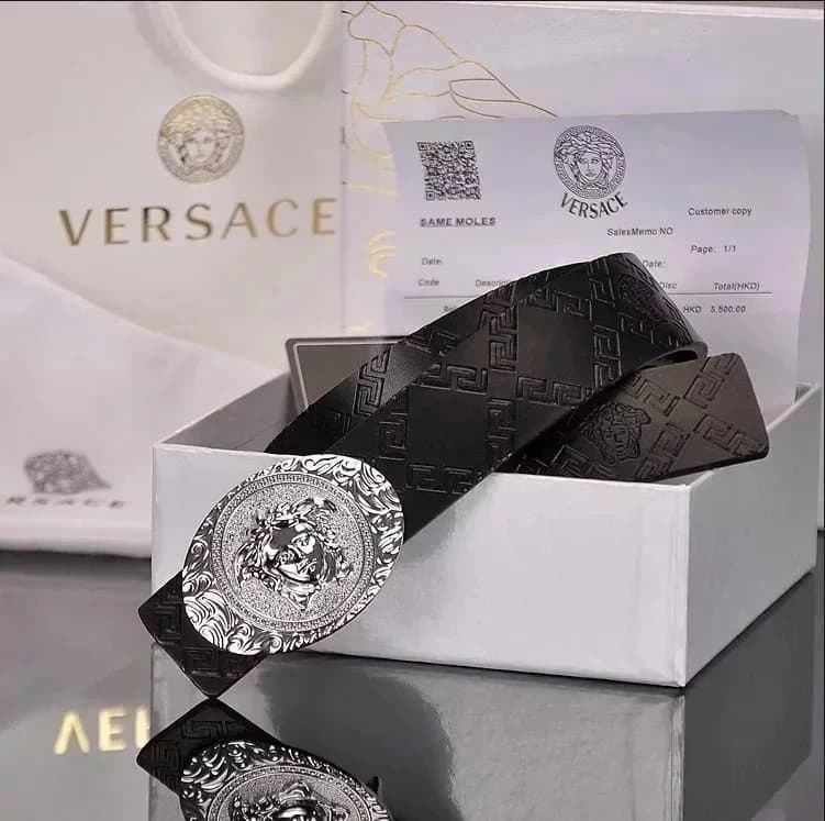 Versace Medusa Belt Greca Pattern