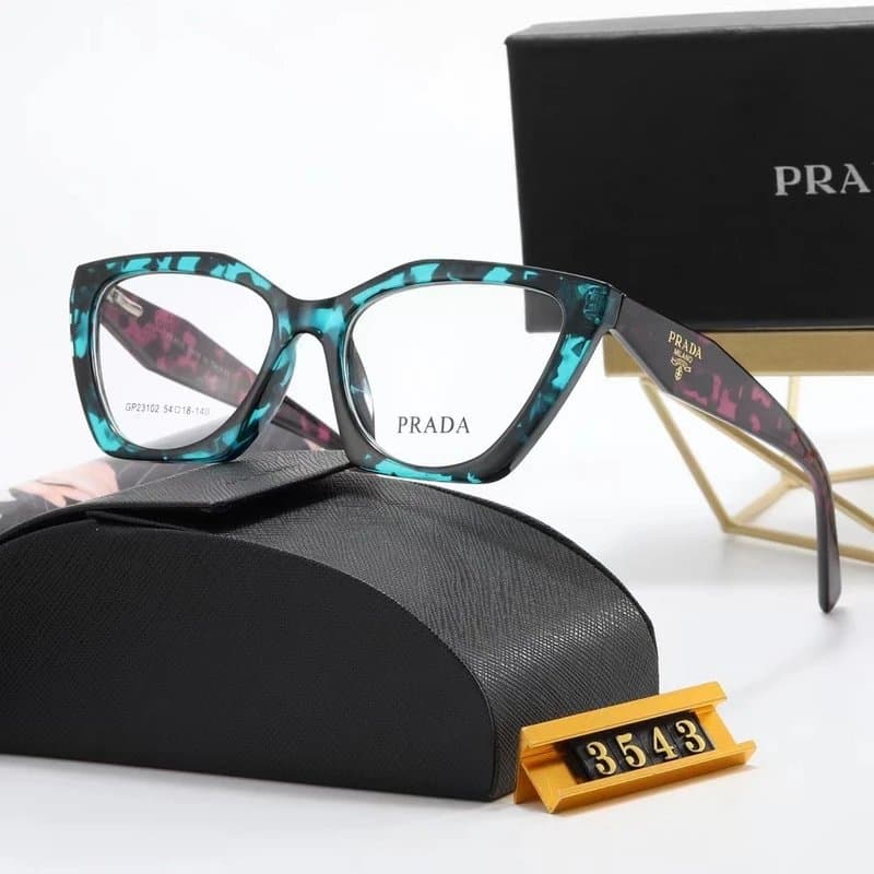 Prada Cat-Eye Optical Frame Tortoiseshell Print
