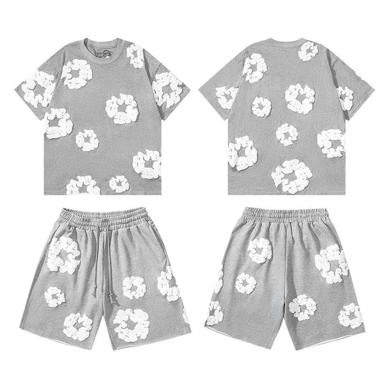 Balenciaga Flower Appliqué Set 3D Flower Print