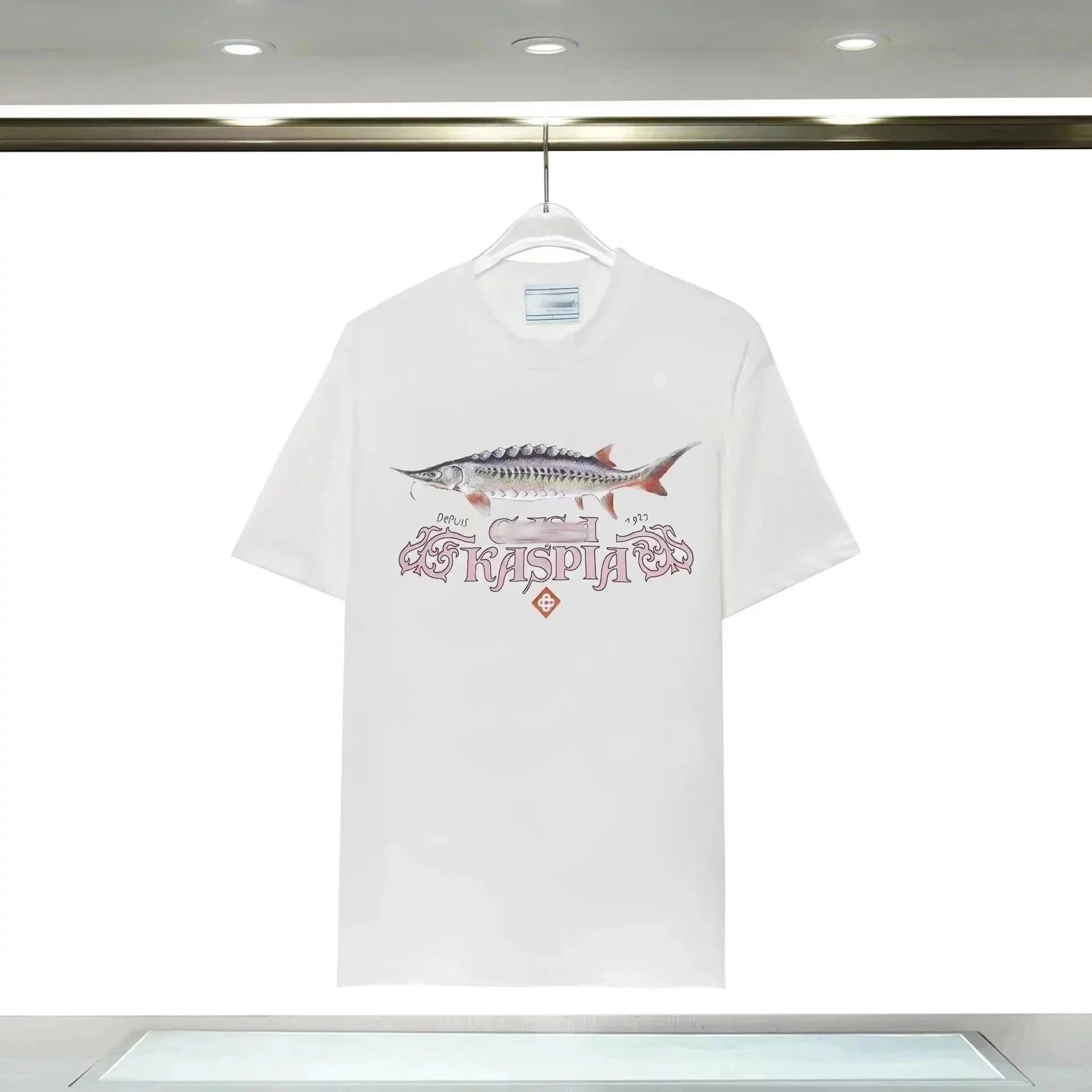Casablanca Sturgeon Graphic Tee Kaspia Print