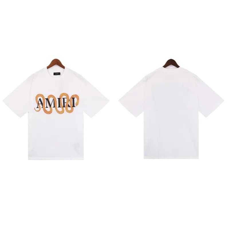 Amiri Graphic Tee Eagle Flame Print — 2241 white