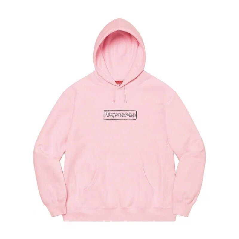 Supreme Box Logo Hooded Sweatshirt Pink