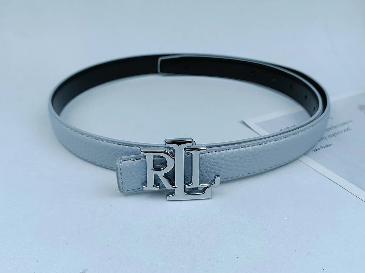 Polo Ralph Lauren RL Logo Belt Silver Buckle