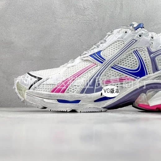 Balenciaga Triple S Silver Mesh — 蓝粉色