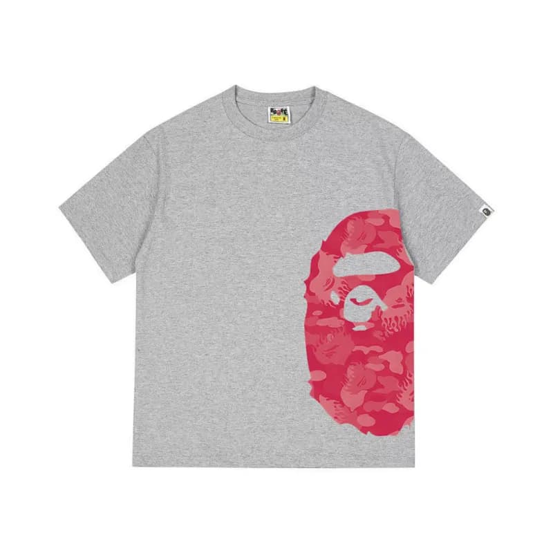 BAPE Ape Head Tee Multi-Color Camo Print — 1324灰色